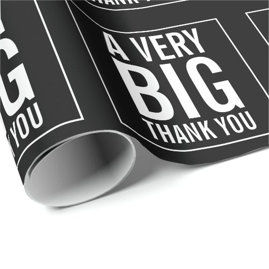 Ein sehr großes Dankeschön an das schwarze Papier Geschenkpapier (Rolleneckpunkt)