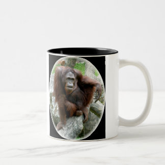 Ein sehr hübscher Orang-Utan Zweifarbige Tasse