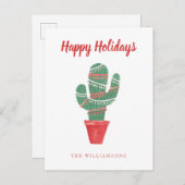 Ein sehr kaktischer Weihnachtsbaum Postkarte (Vorne/Hinten)