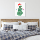 Ein sehr kaktischer Weihnachtsschneemann Leinwanddruck (Insitu (Schlafzimmer))
