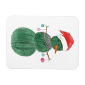 Ein sehr kaktischer Weihnachtsschneemann Magnet (Horizontal)