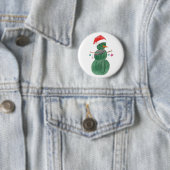 Ein sehr Kaktus-WeihnachtsSchneemann Button (Beispiel)