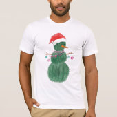 Ein sehr Kaktus-WeihnachtsSchneemann T-Shirt (Vorderseite)