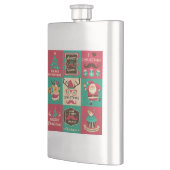 Ein sehr manches Weihnachts-Mustache-Collage Flachmann (Links)