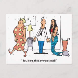 Ein sehr nettes Mädchen, lustig, Vintage  Postkarte