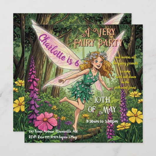 Ein sehr reichhaltiges Party Einladung (Vorne/Hinten)