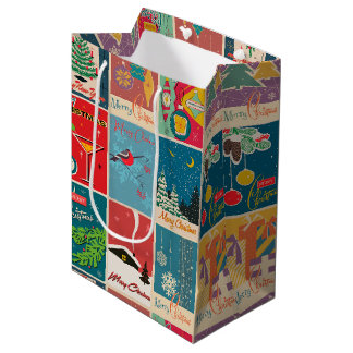 Ein sehr retro Weihnachten Mittlere Geschenktüte