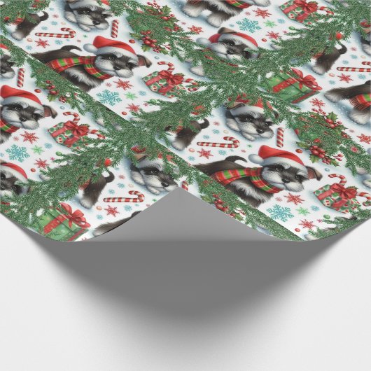 Ein sehr schnauzer Weihnachten Geschenkpapier (Ecke)