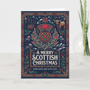 Ein sehr schottisches Weihnachts-Hochland-Karte Karte