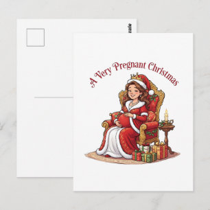 Ein sehr schwangerer Weihnachten Postkarte
