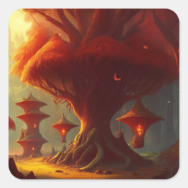 Ein sehr seltsames Land Quadratischer Aufkleber