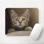 Ein sehr süßes Tabby-Kätzchen Mousepad (Mit Mouse)