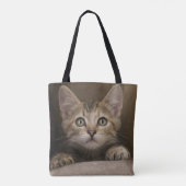 Ein sehr süßes Tabby-Kätzchen Tasche (Rückseite)