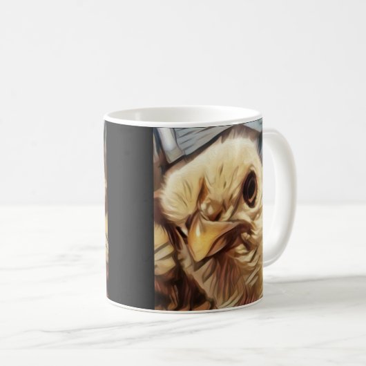 Ein sehr verärgertes schauendes Küken Kaffeetasse (VorderseiteRechts)
