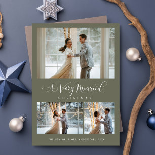 Ein sehr Verheiratetes Weihnachts-Drehbuch 3-Foto Feiertagskarte