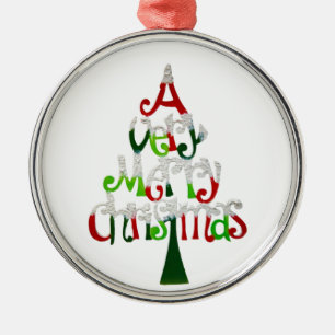 Ein sehr Weihnachtlicher Tannenbaum Silbernes Ornament