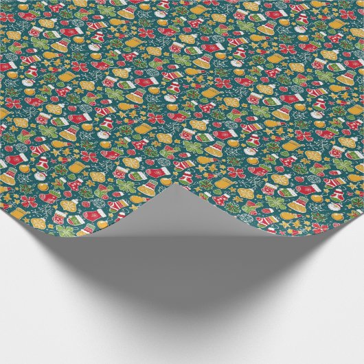 Ein sehr weihnachtliches Muster Geschenkpapier (Ecke)