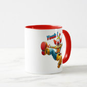 Ein sehr witziger Clown auf der Bühne. Tasse (VorderseiteRechts)
