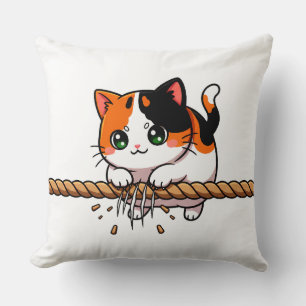 Ein Seil. Eine Katze. Null Reue. Kissen
