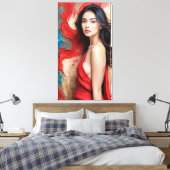 ein Selbst, gehüllt in Schatten Leinwanddruck (Insitu (Schlafzimmer))