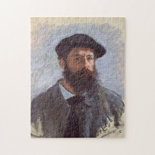 Ein Selbstportrait mit dem Beret Monet Kunst, Dich Puzzle (Vertikal)