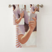 Ein Selfie mit dem Fluffy Riesen Badhandtuch Set (Insitu)