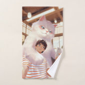 Ein Selfie mit dem Fluffy Riesen Badhandtuch Set (Handtuch)