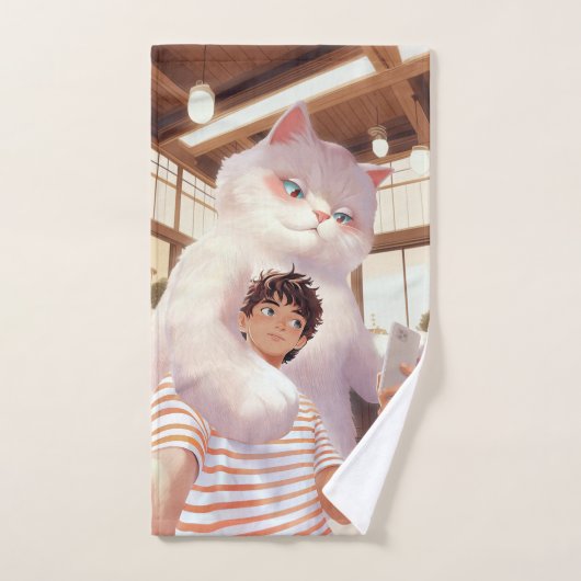 Ein Selfie mit dem Fluffy Riesen Badhandtuch Set (Handtuch)