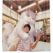 Ein Selfie mit dem Fluffy Riesen Duschvorhang (Vorderseite)