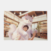 Ein Selfie mit dem Fluffy Riesen Fußmatte (Vorderseite)