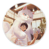 Ein Selfie mit dem Fluffy Riesen Keramikknauf (Vorderseite)