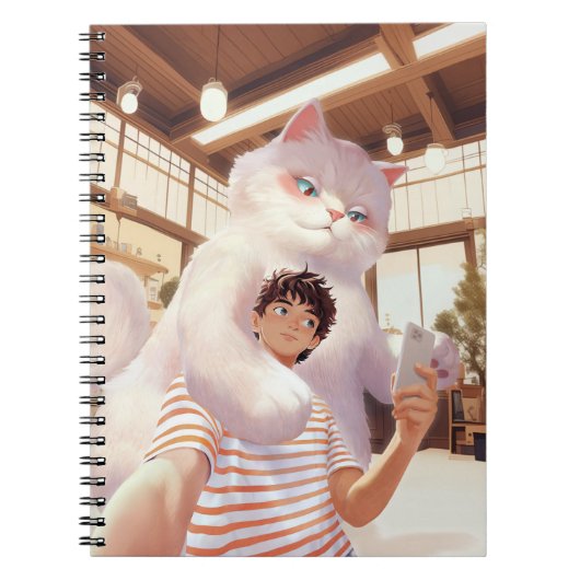 Ein Selfie mit dem Fluffy Riesen Notizblock (Vorderseite)