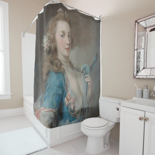 Ein Selfie mit meinem Papagei Duschvorhang (Beispiel)