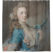 Ein Selfie mit meinem Papagei Duschvorhang (Vorderseite)