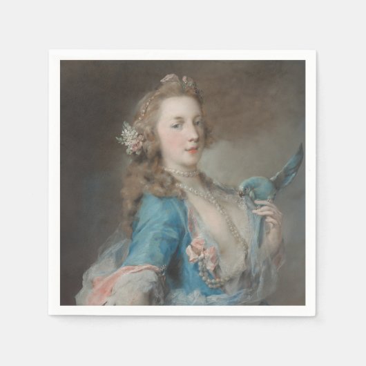 Ein Selfie mit meinem Papagei Serviette (Vorderseite)