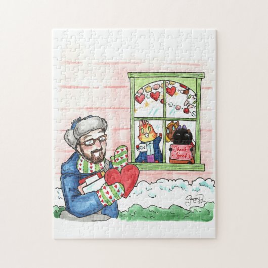 Ein seltenes Spotting des mysteriösen Mailman-Puzz Puzzle (Vertikal)