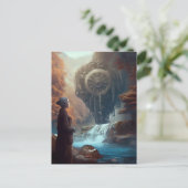 Ein seltsamer Blick in den Wasserfall der Natur Postkarte (Stehend Vorderseite)