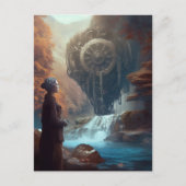 Ein seltsamer Blick in den Wasserfall der Natur Postkarte (Vorderseite)