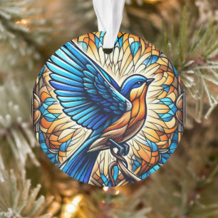 Ein Serene Bluebird: Gestaltete Glaskunstwerke Ornament
