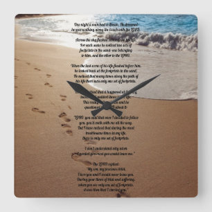 Ein Set Abdruck-der quadratischen Wand-Uhr Quadratische Wanduhr