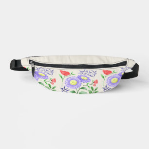 Ein Set Blume in Aquarellfarben Bauchtasche