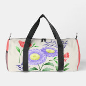 Ein Set Blume in Aquarellfarben Duffle Bag (Rückseite)