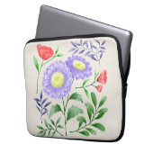 Ein Set Blume in Aquarellfarben Laptopschutzhülle (Vorderseite Links)