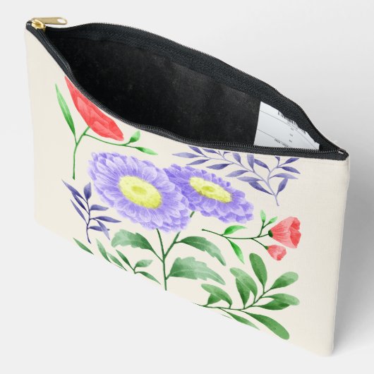 Ein Set Blume in Aquarellfarben Zubehörtasche (Offen)