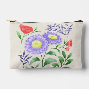 Ein Set Blume in Aquarellfarben Zubehörtasche