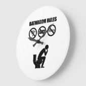 Ein Set der Badevorschriften Große Wanduhr (Winkel)