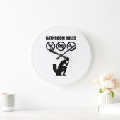 Ein Set der Badevorschriften Große Wanduhr (Zuhause)