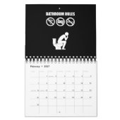 Ein Set der Badevorschriften Kalender (Feb 2027)