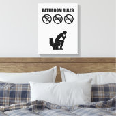 Ein Set der Badevorschriften Leinwanddruck (Insitu (Schlafzimmer))