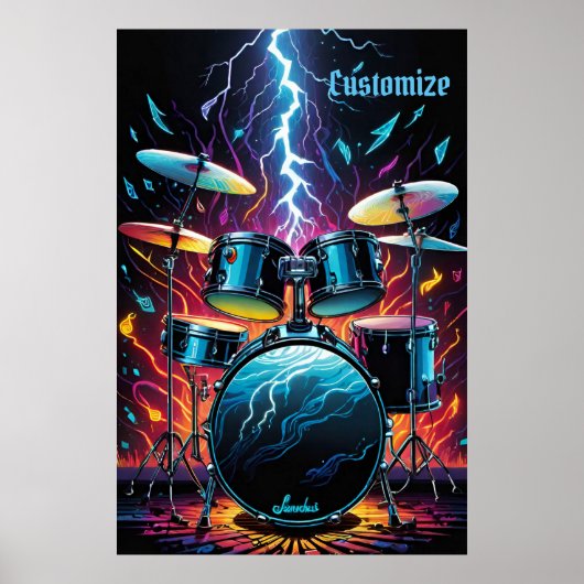 Ein Set der Beat Drum Strike Poster (Vorne)
